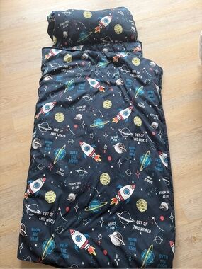 Kids' Space Rocket Nap Mat - Navy Blue